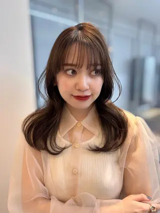 セミロング 透明感/韓国ヘア/ miyu 🎀のヘアスタイル