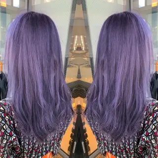 ロング カラー ヘアアレンジ Merci メルシー 福岡、今泉のヘアスタイル