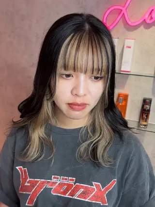 ミディアム カラー 韓国ヘア/艶カラー /田中悠佑のヘアスタイル