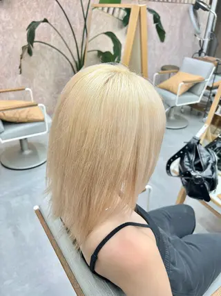 ミディアム カラー 上野/ハイトーン💫 透明感🫧/カズヤのヘアスタイル