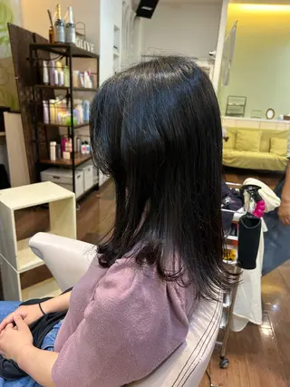 セミロング 畑中 さとこのヘアスタイル