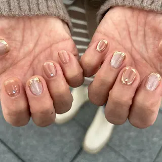 ネイル unwind ┊︎冬っぽネイル🧸のネイルデザイン