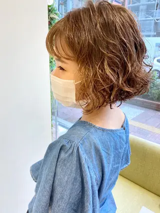 ミディアム ayaka #パーマ#アレンジのヘアスタイル