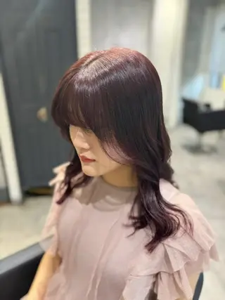 ロング カラー りほ/顔周りカット/ レイヤーカットのヘアスタイル