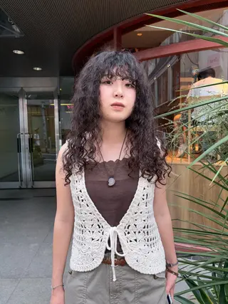 ロング パーマ 山口 ヒロトのヘアスタイル