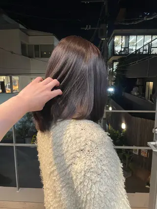 ミディアム カラー 小澤 わかなのヘアスタイル