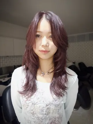 ロング カラー 佐久間 一稀のヘアスタイル