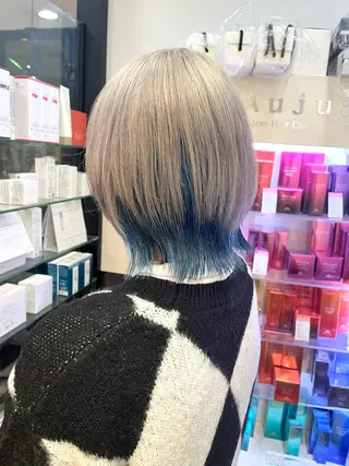 ミディアム カラー 🥇メンズパーマ /縮毛矯正/木村神心のヘアスタイル