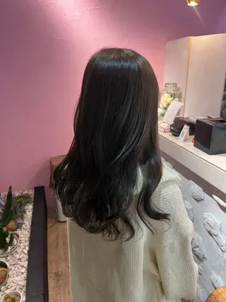 セミロング カラー 艶感透明感カラー🤍 hinaのヘアスタイル