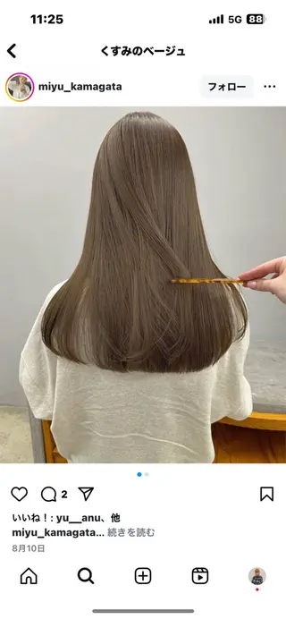 ロング カラー kazuki🍑韓国 トレンド暖色🫗のヘアスタイル