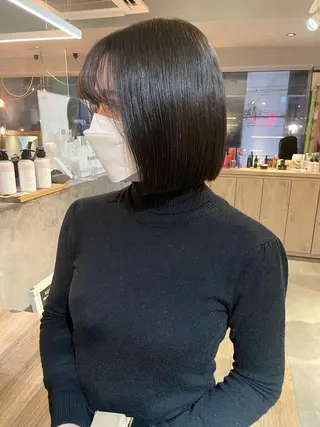 ショート カラー ボブ/パーマ 古家 佑真のヘアスタイル