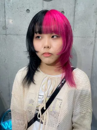 ミディアム ハイトーン/ブリーチ /ウルフ⛓️MAKIのヘアスタイル