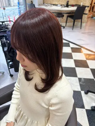 セミロング 竹之内 香織のヘアスタイル