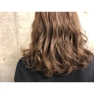 セミロング カラー ツヤ髪 /髪質改善 松岡将太郎のヘアスタイル