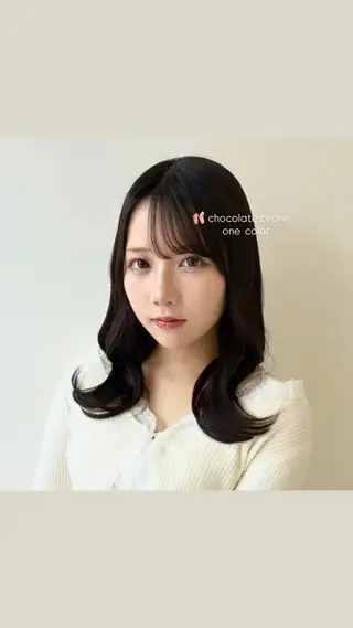 セミロング レイヤーカット🩵 盛れ顔周り/Miuのヘアスタイル