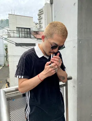 メンズ 山影✨バレイヤージュ ハイライト✨メンズ◎のヘアスタイル