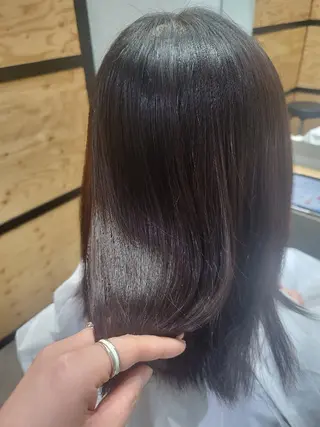 ミディアム パーマ 髪質改善ストレート/ kurachiのヘアスタイル