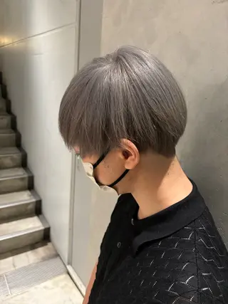 ショート カラー メンズ 落ちる黒 森崎雄斗のヘアスタイル