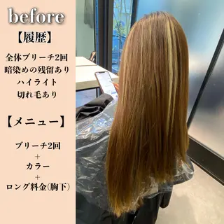 ロング カラー La fith liebe 京都駅前店所属・🌈ブリーチ特化🌈 MINATOのヘアスタイル
