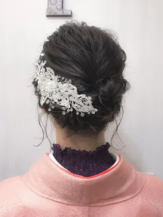 ミディアム カラー ヘアアレンジ .. meiのヘアスタイル