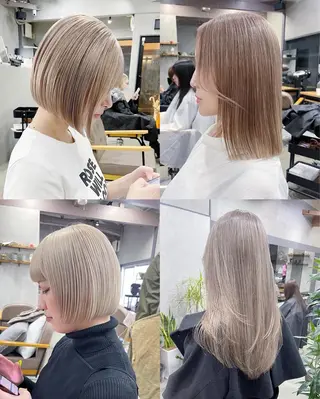 ミディアム カラー AiM 大名のヘアスタイル