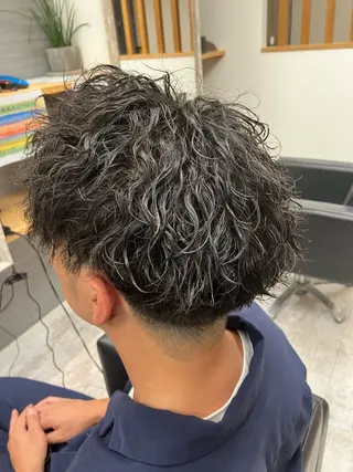 パーマ メンズ メンズ特化/パーマ/ フェードWATARUのヘアスタイル