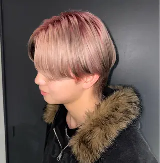 カラー メンズ ★デザインカラー ハイトーン ももか★のヘアスタイル