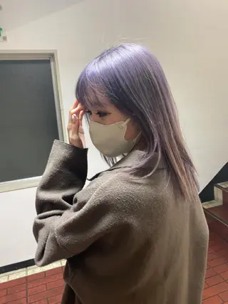 ミディアム カラー 美髪改善・ブリーチ tadasuke⭐️のヘアスタイル