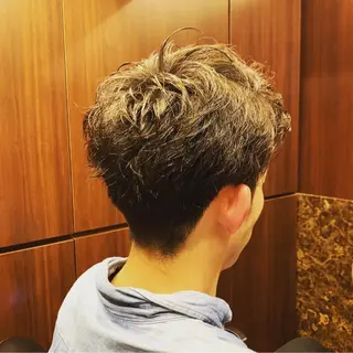 ショート パーマ メンズ ヒロ銀座 バーバーショップ神楽坂所属・ひらお あおとのヘアスタイル