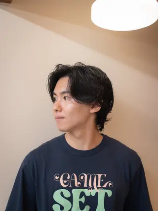 ミディアム カラー パーマ メンズ 🔗メンズサロン🔗 Kieのヘアスタイル