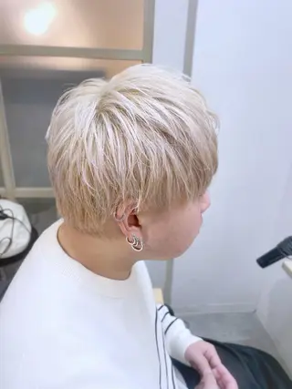 ミディアム カラー メンズ EMANON新宿南口所属・🦄中性ウルフ ☁️Shiori🦄のヘアスタイル