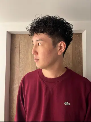 ショート パーマ メンズ 中目黒メンズ刈り上げ Harunaのヘアスタイル