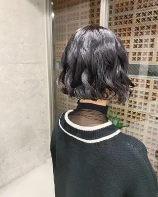 ショート カラー パーマ ボブパーマコテ巻き風 パーマNo1深江秀平のヘアスタイル