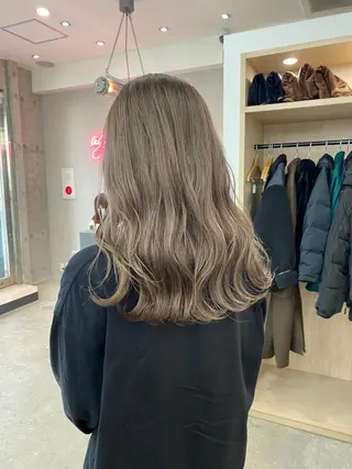 セミロング カラー ヘアアレンジ ♡韓国風ヘア 🐈♡MIHOのヘアスタイル