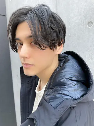 ミディアム カラー パーマ メンズ メンズNO.1口コミ 高評価🟡三澤拓海✅のヘアスタイル