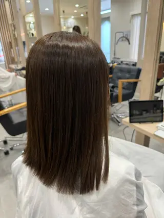 セミロング 永田 まどかのヘアスタイル