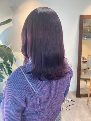 セミロング カラー 当日予約大歓迎💗 依田瑞希のヘアスタイル