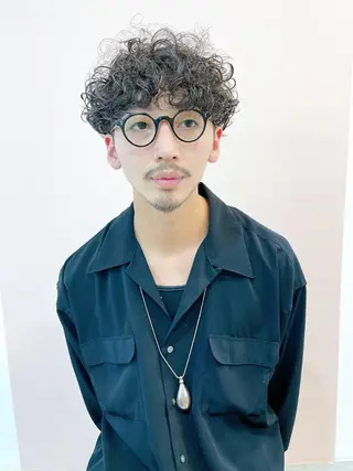 ショート パーマ メンズ メンズパーマ タカキリョウのヘアスタイル