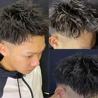 ショート メンズ メンズパーマ/ メッシュ😎タクミのヘアスタイル