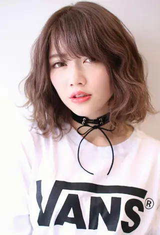 ミディアム カラー 堀内 翔のヘアスタイル