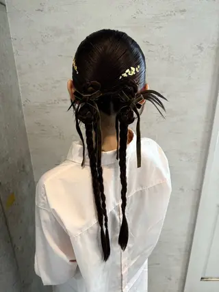 ロング ヘアアレンジ 女性に人気♪ はやしほのかのヘアスタイル