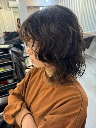 ミディアム パーマ トレンド透明感カラー ☘️大貫 昂涼🐹のヘアスタイル