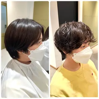 ショート パーマ メンズカット /パーマ🍀田畑玖音のヘアスタイル