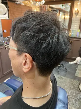 ショート メンズ ルピナス中田店長 山口大地のヘアスタイル