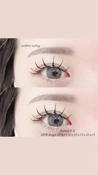 マツエク・マツパ Ayane マツエクモデルのマツエク・マツパデザイン