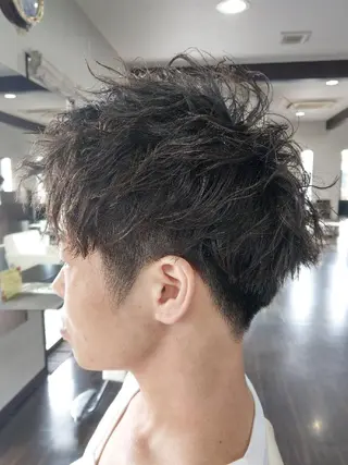 ショート パーマ メンズ Add9 柳田健登のヘアスタイル