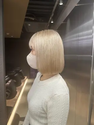 ショート 鈴木直之/ハイトーン /ボブ/美髪矯正のヘアスタイル