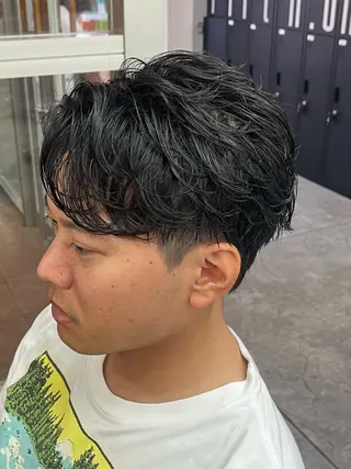 ショート パーマ メンズ メンズカット メンズパーマヤマザキのヘアスタイル