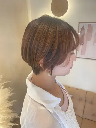 ショート 暖色/ミルクティー/ レイヤー/yuriaのヘアスタイル