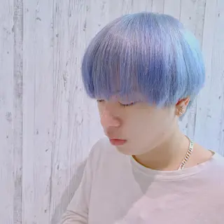 ミディアム カラー メンズ EMANON新宿南口所属・🦄中性ウルフ ☁️Shiori🦄のヘアスタイル